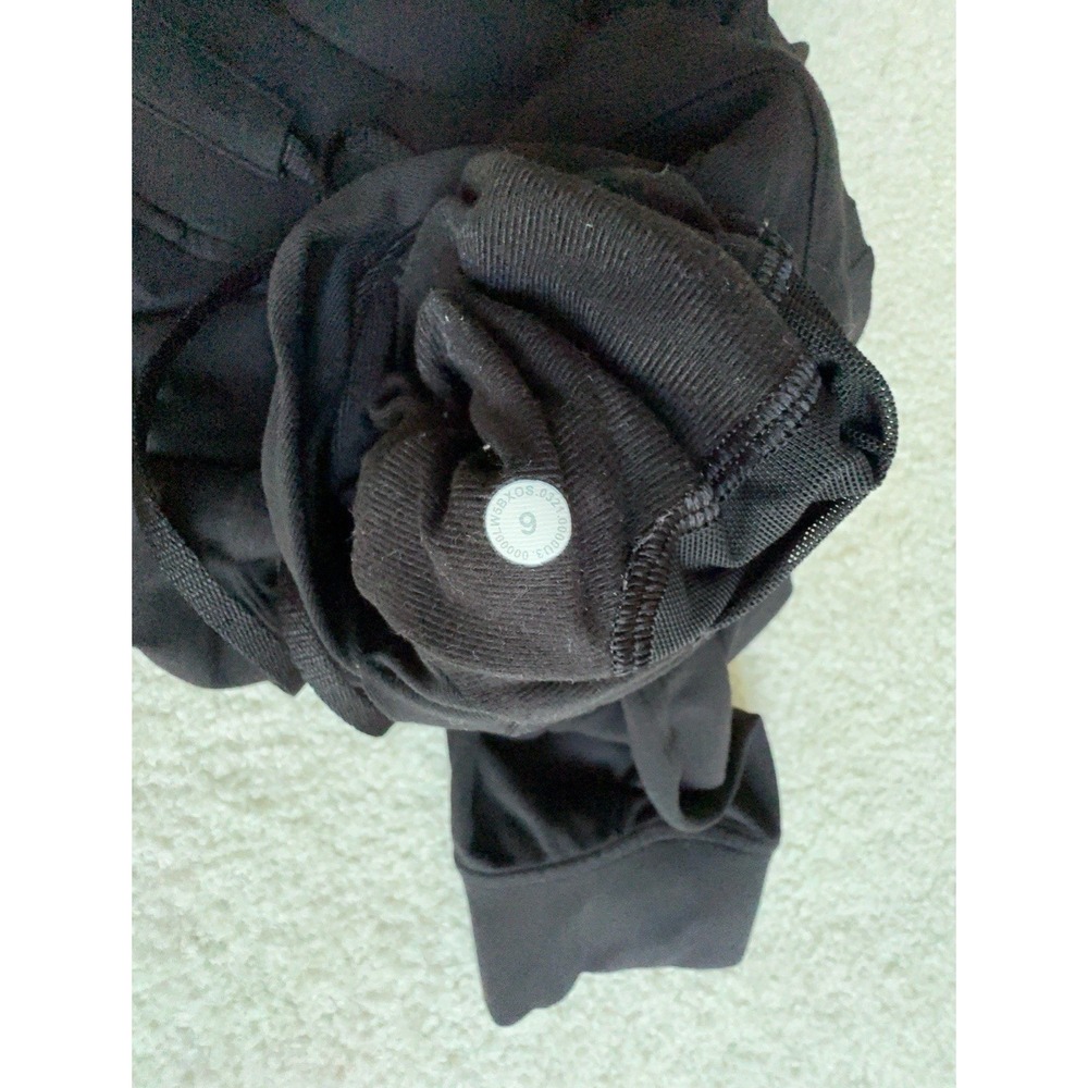 Lululemon Womens Black Elastic Waist Pockets Activewear Jogger Pants Size 6 - Picture 8 of 8